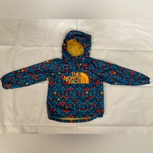North Face Toddler 2T Windwall Windbreaker Lightweight Jacket Geometric Pattern